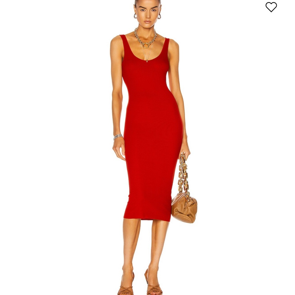 Enza Costa Vibrant Red Midi Dress